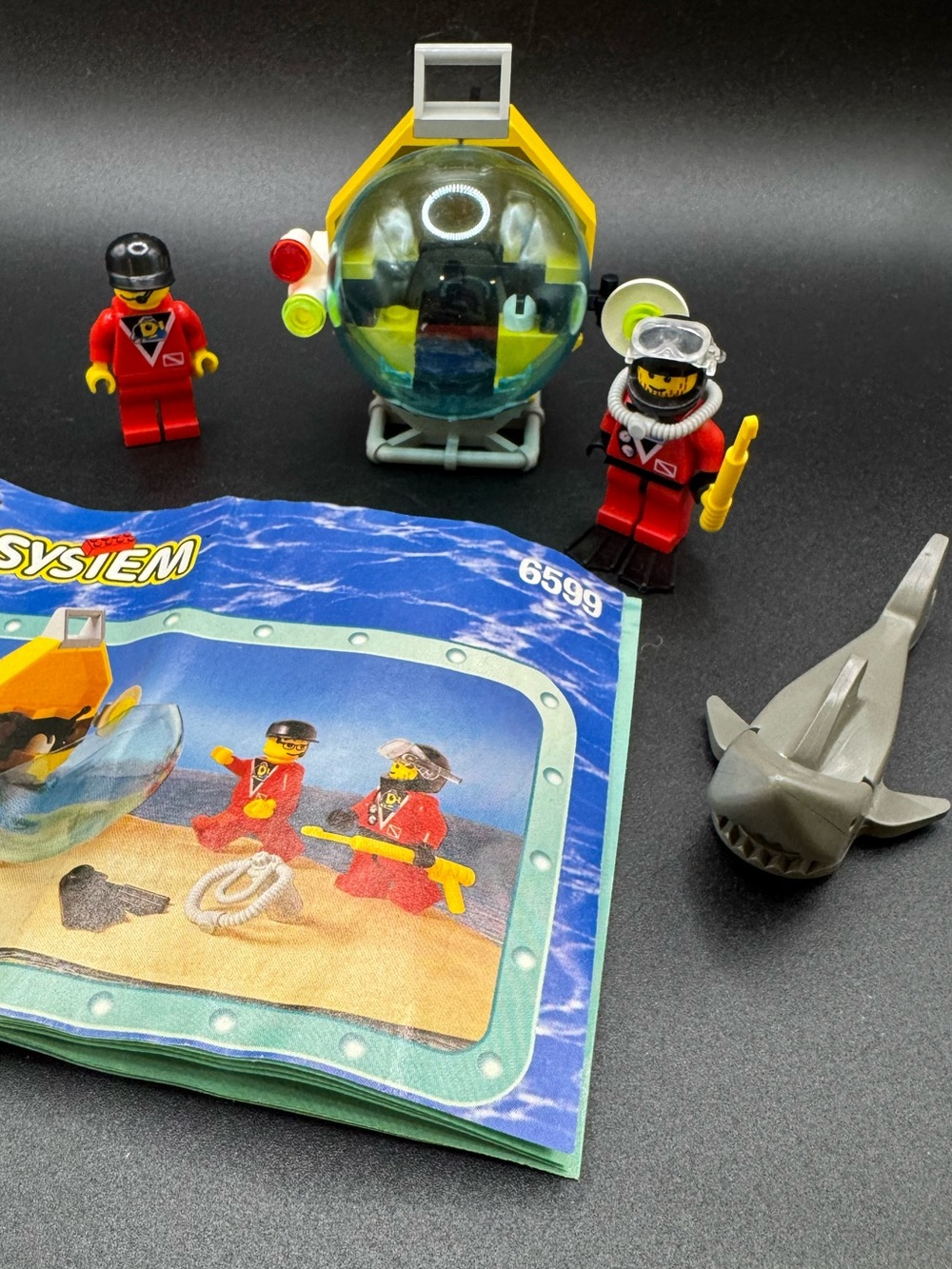 Vintage LEGO Town Divers Shark Attack 6599 Near Complete Set Retired 1997